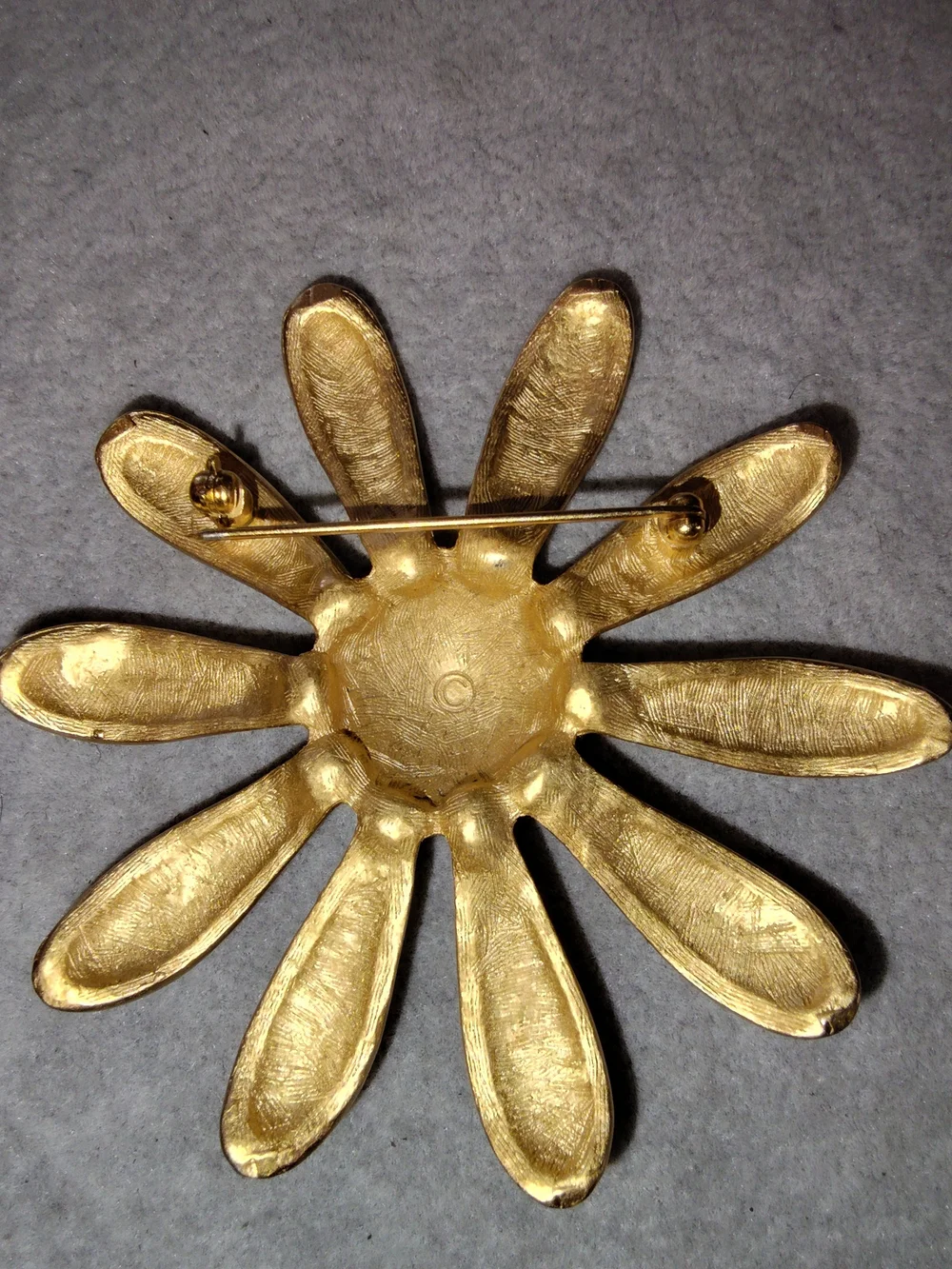 Anne Klein 1980s Gold Gilt Brushed 2.7